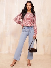 Friends Like These Pink Petite Long Sleeve Cuff Detail Top - Image 3 of 4