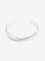 Tonalité argentée - Twist Sparkle Cuff Bracelet - Image 1 de 4