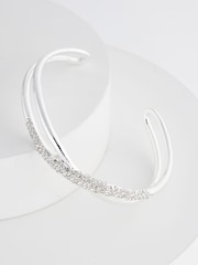 Tonalité argentée - Twist Sparkle Cuff Bracelet - Image 2 de 4