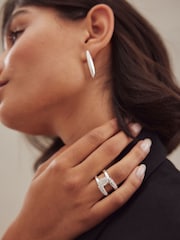 Tonalité argentée - Bague Interlink Sparkle - Image 2 de 3