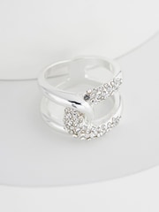 Tonalité argentée - Bague Interlink Sparkle - Image 3 de 3