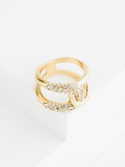 Goldfarben - Interlink-Glitzerring - Bild 3 von 3