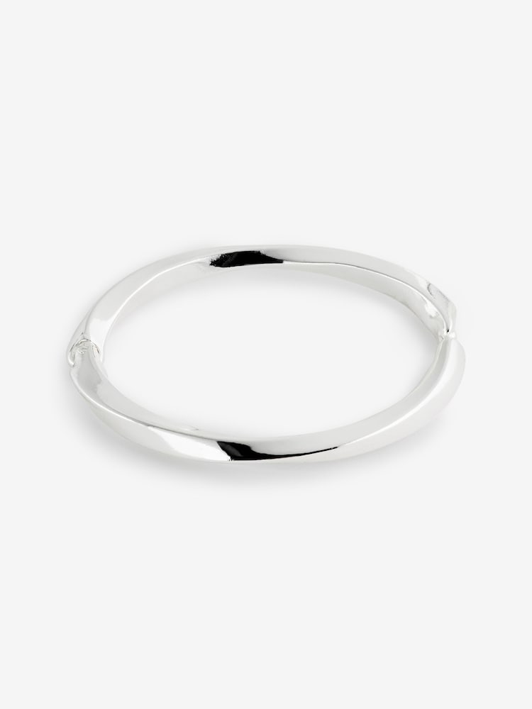 Silver Tone Twist Bangle - Image 1 of 2