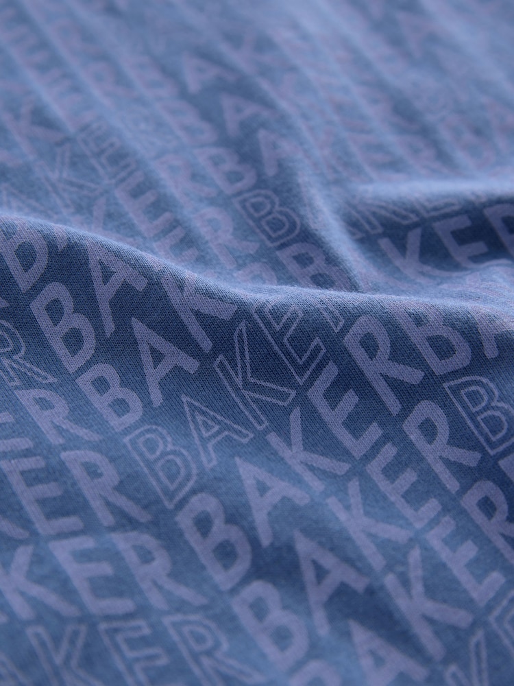 Baker by Ted Baker Blue/Green Long Sleeve 100% Cotton Pyjamas 2 Pack - Image 7 of 7