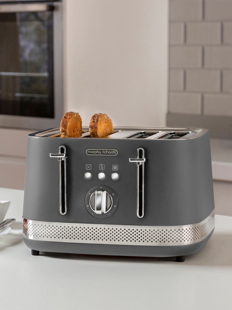 Morphy Richards Silver Illumination 4 Slice Toaster - Image 1 of 3