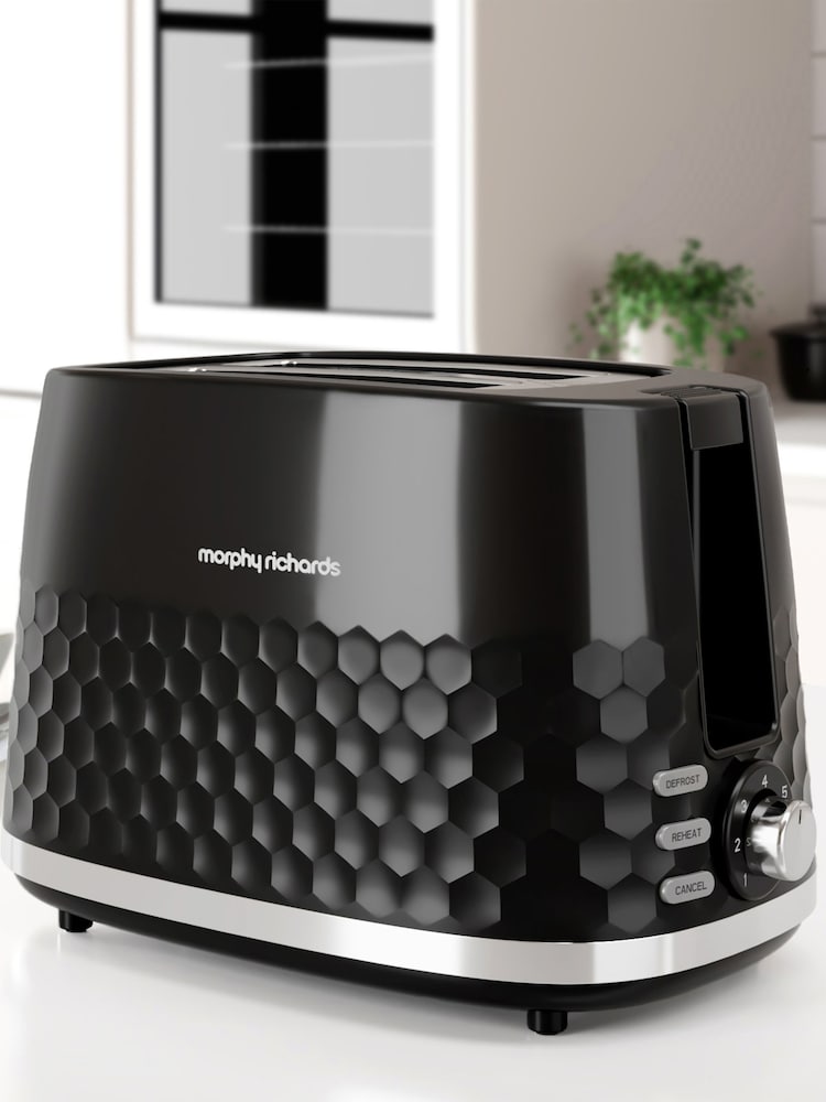 Morphy Richards Black Hive 2 Slice Toaster - Image 1 of 4