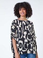 Roman Abstract Animal Button Back Top - Imagen 2 de 5