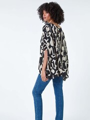 Roman Abstract Animal Button Back Top - Imagen 3 de 5
