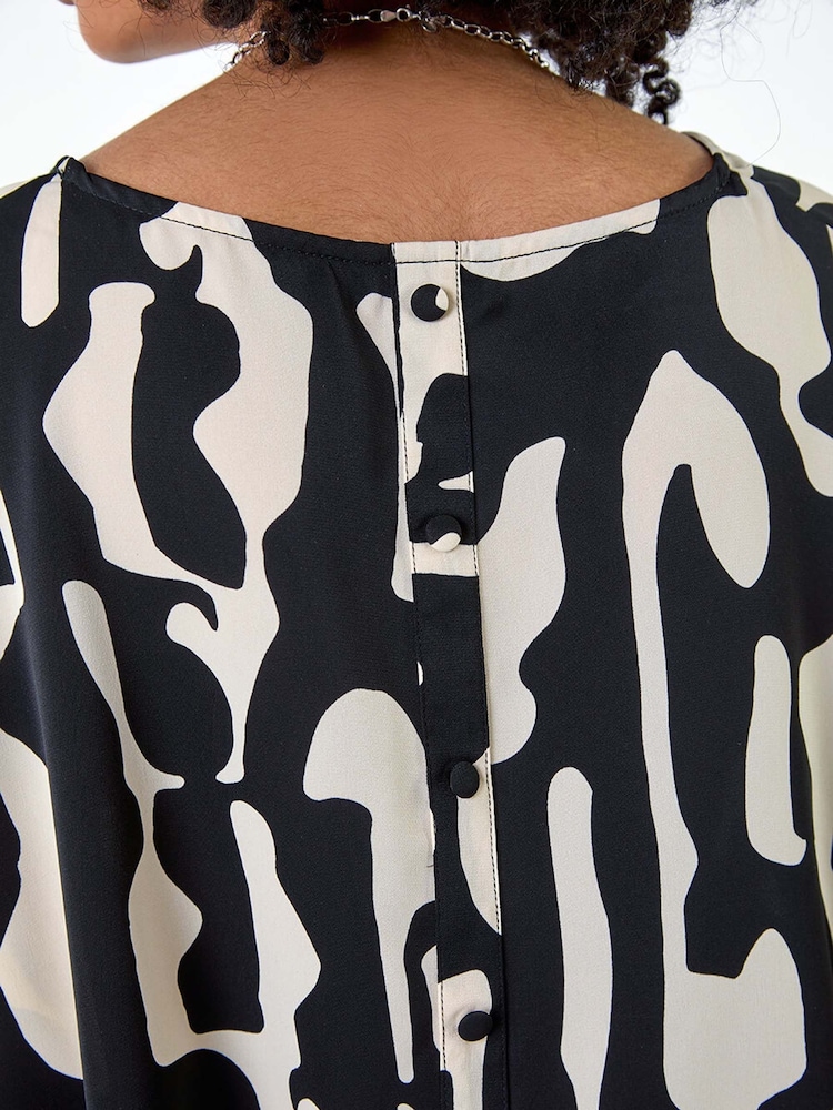Roman Abstract Animal Button Back Top - Imagen 5 de 5