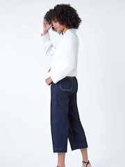 Roman White Textured High Neck Jacket - Image 3 of 5