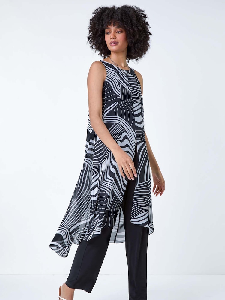 Roman Full Length Printed Overlay Jumpsuit - Bild 1 von 5 Roman Full Length Printed Overlay Jumpsuit - Bild 1 von 5
