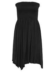 Yours Curve Black Shir Bandeau Longline Top - Image 5 of 5