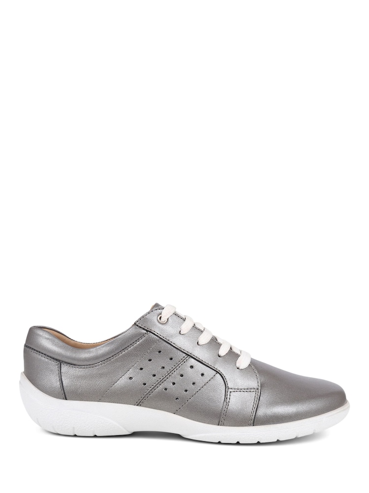 Pavers Pewter Lace-Up Leather Pumps - Image 1 of 5 Pavers Pewter Lace-Up Leather Pumps - Image 1 of 5