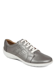 Pavers Pewter Lace-Up Leather Pumps - Image 4 of 5