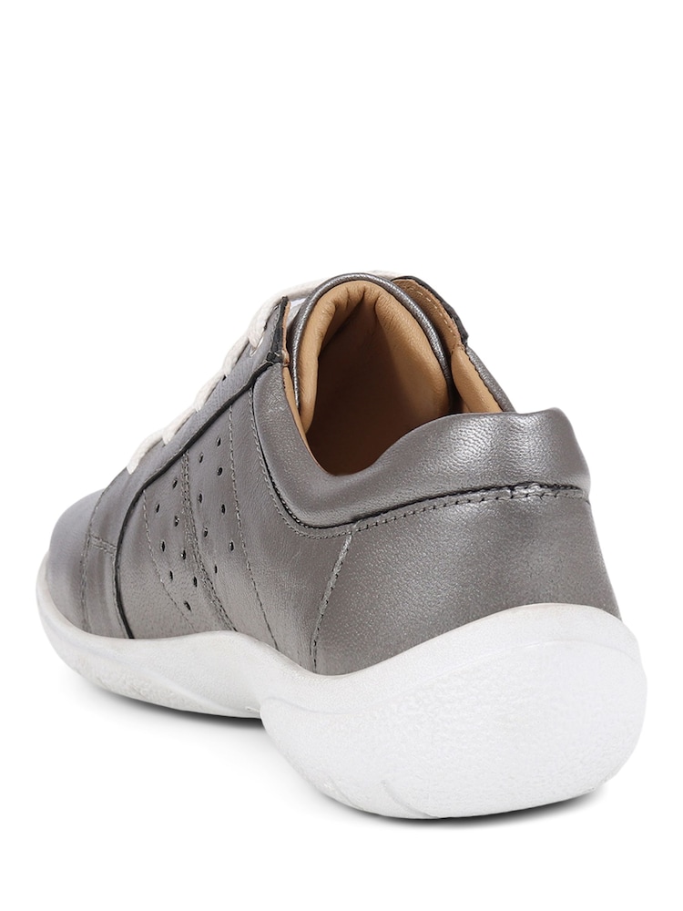 Pavers Pewter Lace-Up Leather Pumps - Image 5 of 5