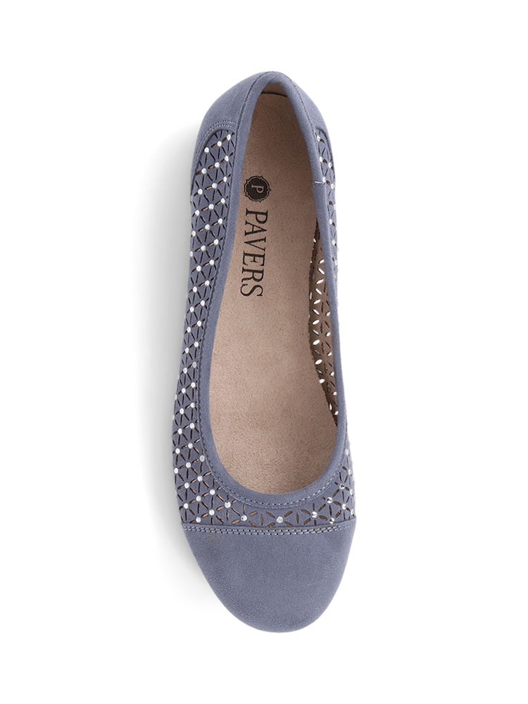 Pavers Blue Pavers Embellished Pumps - Image 4 of 5