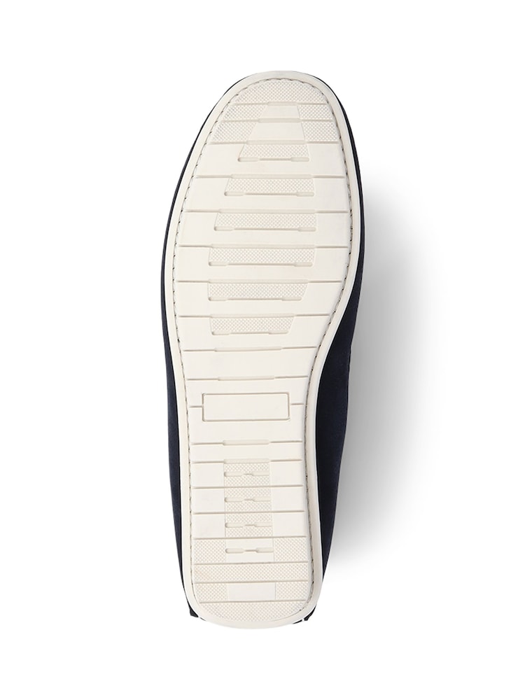 Pavers Navy Pavers Print Suede Loafers - Image 5 of 5