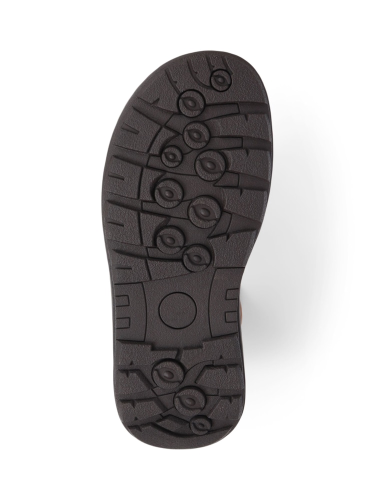 Pavers Dark Brown Pavers Touch-Fasten Leather Brown Sandals - Image 5 of 5