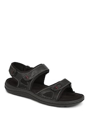 Pavers Black Pavers Touch Fasten Open-Toe Black Sandals - Image 1 of 5