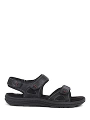 Pavers Black Pavers Touch Fasten Open-Toe Black Sandals - Image 2 of 5