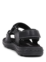 Pavers Black Pavers Touch Fasten Open-Toe Black Sandals - Image 3 of 5