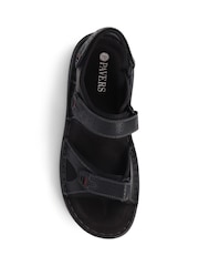 Pavers Black Pavers Touch Fasten Open-Toe Black Sandals - Image 4 of 5