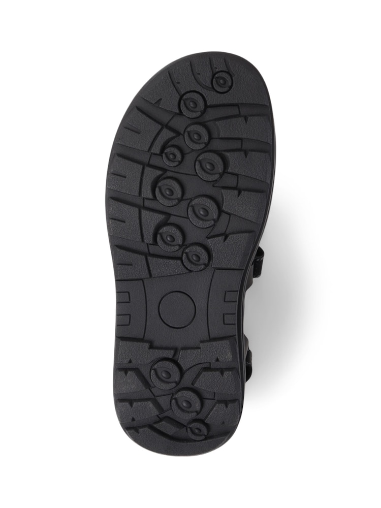 Pavers Black Pavers Touch Fasten Open-Toe Black Sandals - Image 5 of 5