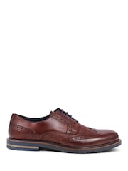 Pavers Brogues Detailed Leather Lace-Up Brown Shoes - Image 2 of 5