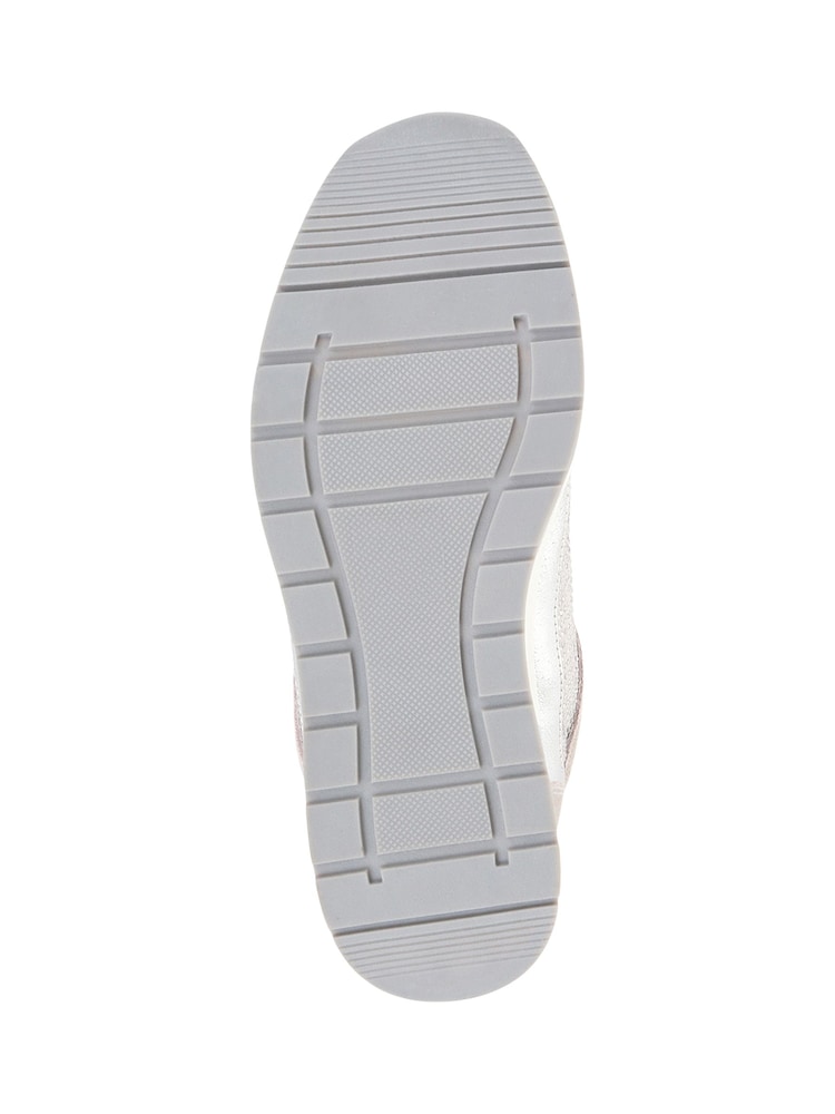 Pavers Silver Pavers Silver Lace-Up Leather Trainers - Image 5 of 5