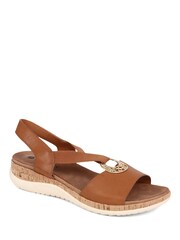 Pavers Brown Slip-On Sandals - Image 2 of 6