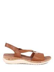 Pavers Brown Slip-On Sandals - Image 3 of 6
