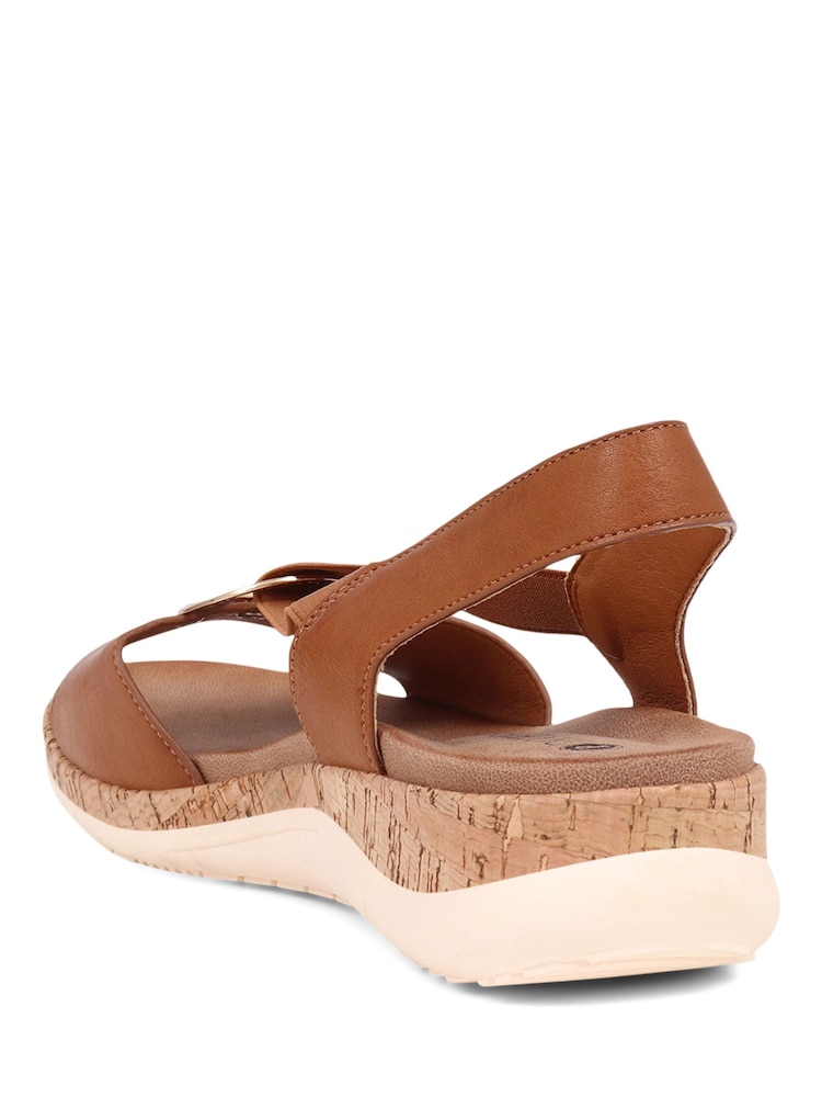 Pavers Brown Slip-On Sandals - Image 4 of 6