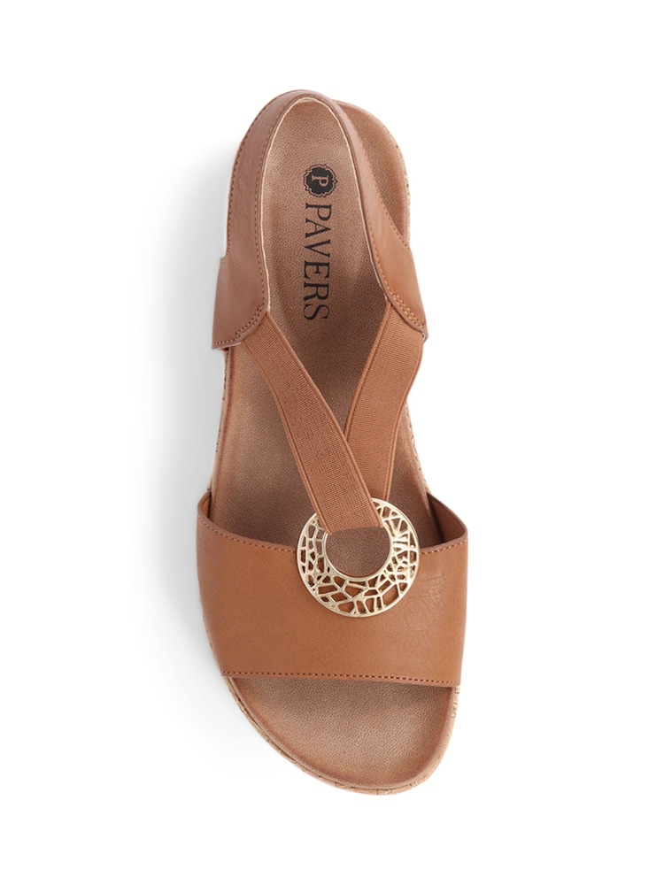 Pavers Brown Slip-On Sandals - Image 5 of 6
