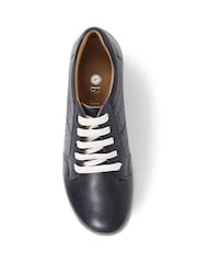 Pavers Navy Lace-Up Leather Pumps - Image 3 of 5