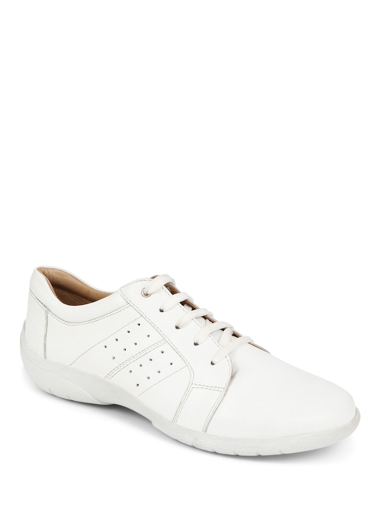 Pavers White Lace-Up Leather Pumps - Image 2 of 5
