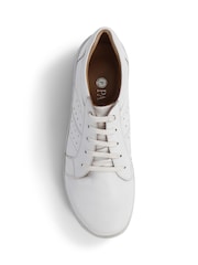 Pavers White Lace-Up Leather Pumps - Image 3 of 5
