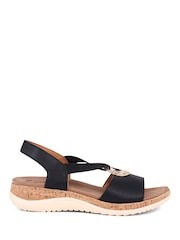 Pavers Black Slip-On Sandals - Image 3 of 6