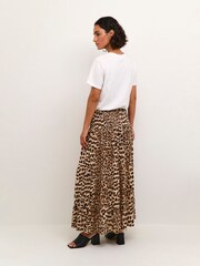 Kaffe A-Line Fit Maxi Smock Waist Black Skirt - Image 4 of 7