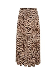 Kaffe A-Line Fit Maxi Smock Waist Black Skirt - Image 6 of 7