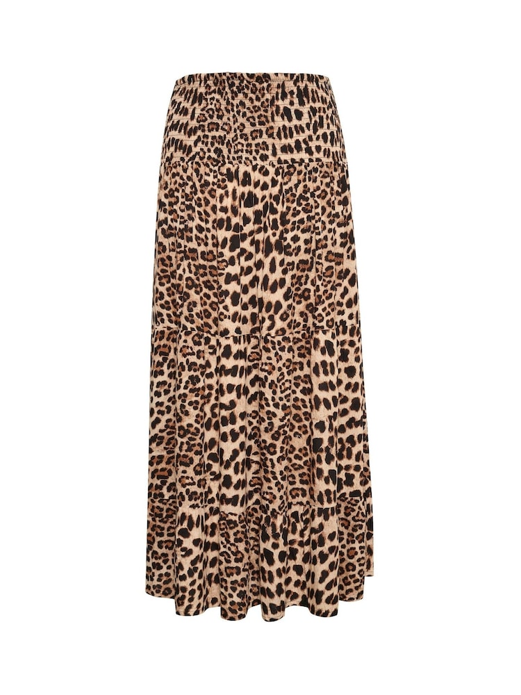 Kaffe A-Line Fit Maxi Smock Waist Black Skirt - Image 7 of 7