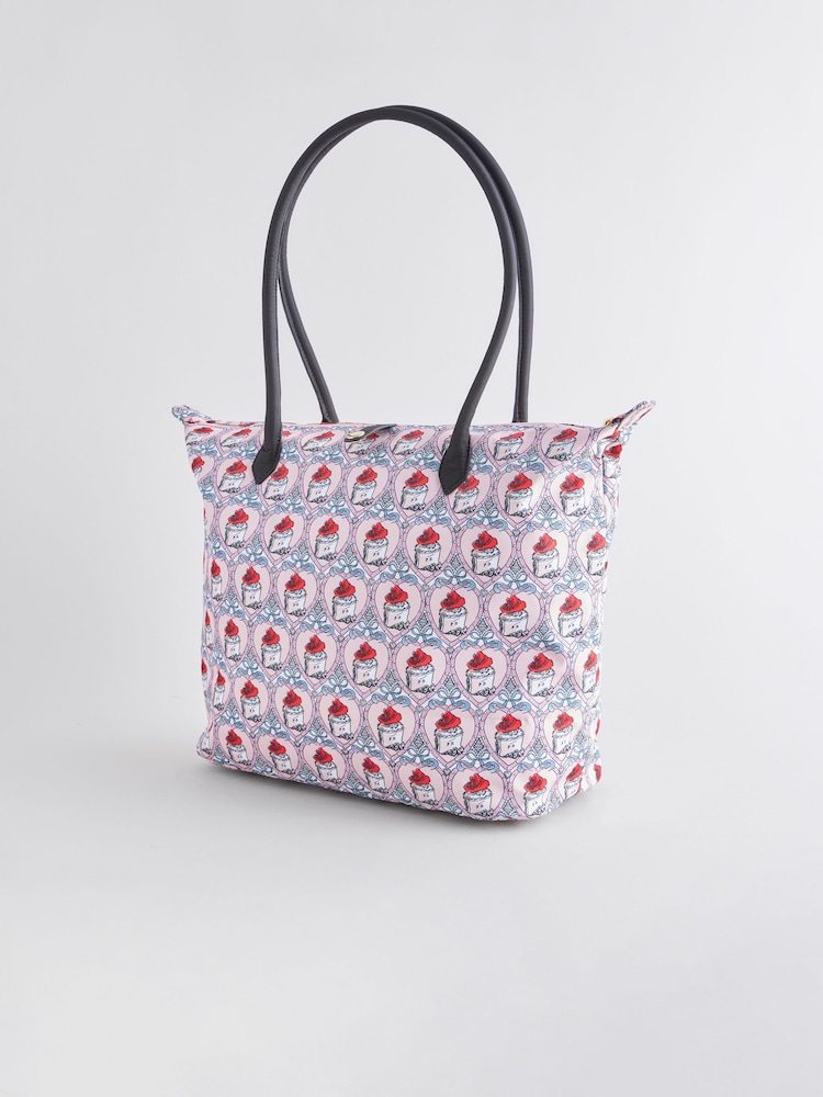 Cath Kidston Pink Paddington Hearts Foldaway Medium Tote Bag - Image 2 of 11