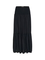 Kaffe A-Line Fit Maxi Smock Waist Black Skirt - Image 5 of 6
