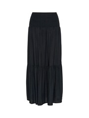 Kaffe A-Line Fit Maxi Smock Waist Black Skirt - Image 6 of 6