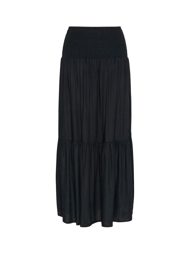 Kaffe A-Line Fit Maxi Smock Waist Black Skirt - Image 6 of 6
