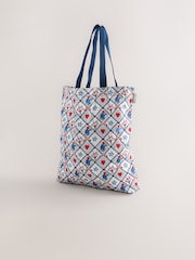 Cath Kidston Ecru Check Paddington Foldaway Tote - Image 1 of 6