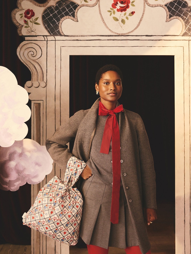 Cath Kidston Ecru Check Paddington Fold Away Shopper - Image 1 of 9