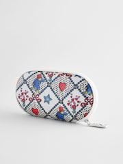 Cath Kidston Ecru Check 100% Cotton Paddington Glasses Case - Image 1 of 6