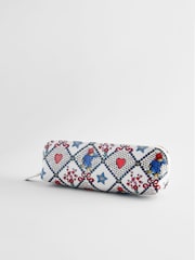 Cath Kidston Ecru Check Paddington Pencil Case - Image 1 of 6