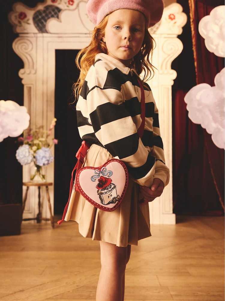 Cath Kidston Pink/Red Kids Paddington Hearts Cross-Body Bag - Image 1 of 7