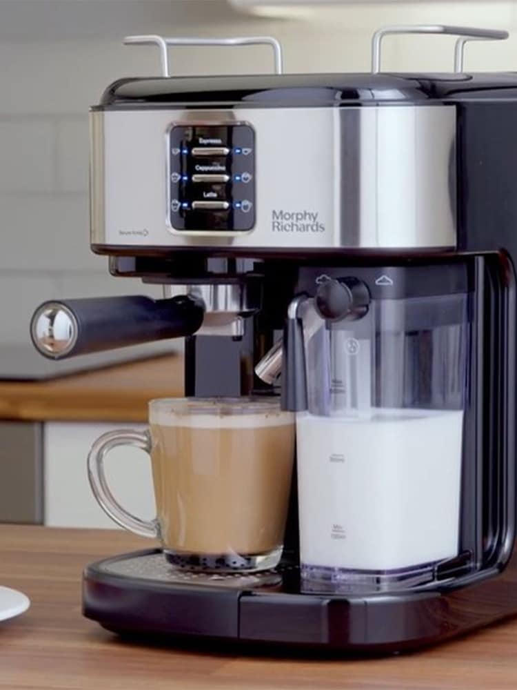 Morphy Richards Black And Stainless Steel Traditional Pump Espresso Machine - Image 1 of 4